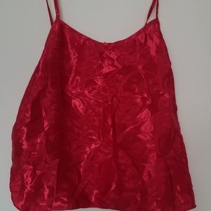 Floral Design Red Tank Top